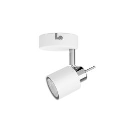 Philips Foco Lámpara Meranti GU10 de 1 elemento, de metal, blanco, cabezal ajustable, IP20, bombilla no incluida, 8x15,5x8 cm