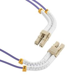 Lanview Cable de Fibra Óptica Bendable LC-LC Multimodo OM4 Duplex 3m LSZH. Ideal para Espacios Reducidos y Gestión Flexible de Cableado