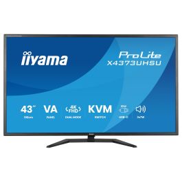 Iiyama ProLite X4373UHSU-B2 Monitor 43" (108 cm) 4K Ultra HD 3840x2160 VA, 60Hz, HDR10, USB-C 95W, Altavoces 14W, Negro Precio: 747.175. SKU: B1BLNW7JVT