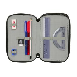 Safta Plumier Escolar Triple Cremallera 37 Piezas Batman 195x125x55 mm