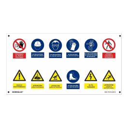 Normaluz Cartel obra múltiple horizontal PVC 0,4mm 50x90cm profesional