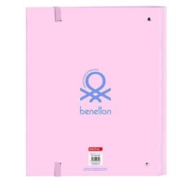 Carpeta de anillas Benetton Pink Rosa (27 x 32 x 3.5 cm)