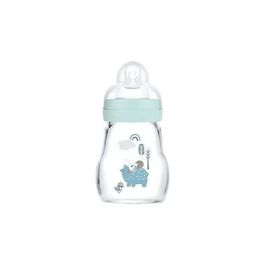 Biberón de vidrio MAM - 170ml - Azul - Tetina Flow 1 Biberón de vidrio MAM - 170ml - Azul - Tetina Flow 1