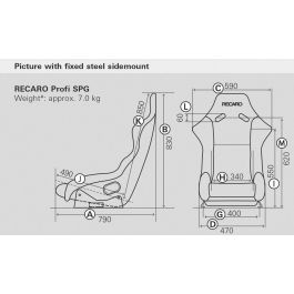 Recaro RC07091032 Asiento Profi SPG - Velour Negro Piloto&Copiloto
