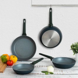 Pyrex Geoh Sartén Antiadherente 4 Capas Aluminio Forjado 28 cm Negra Inducción Mango Soft Touch Sin Níquel Garantía 10 Años