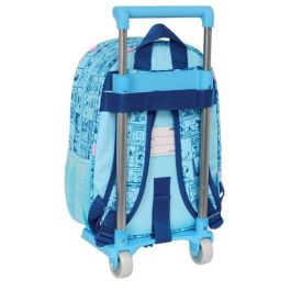 Mochila Escolar con Ruedas Snoopy Love Azul 26 x 11 x 67 cm 26 x 34 x 11 cm