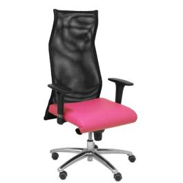 Sillon Piqueras Y Crespo Sahuco Direccion Uso Intensivo (8H) Brazos Regulables Mecanismo Sincro Respaldo Malla Transpirable Negro Y Asiento Tapizado Similpiel Rosa Precio: 525.68999945. SKU: S5703752
