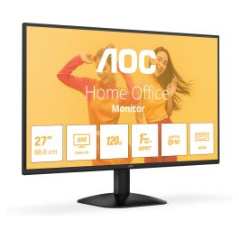 AOC Q27B35S3 Monitor Gaming 27" QHD IPS 2560x1440 120Hz 1ms HDR10 Negro, Pantalla Plana, HDMI 2.0, DisplayPort 1.4, Altura Dinámica Adaptativa