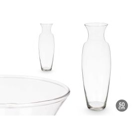 Jarrón de Cristal Cuello Ancho 50 cm - Giftdecor - Vidrio Transparente