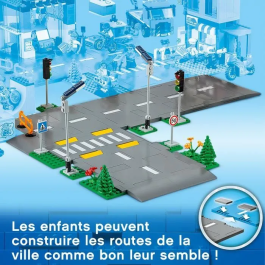 LEGO 60304 Intersección para montar, Juego de Construcción de Ciudades con Paneles y Carreteras para Montar
