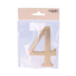 Edm Número 4 Latón Pulido 10cm Fijación Invisible Oro Viejo