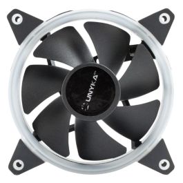 Unikach Ventilador para Caja de PC Gaming Candy 20 Ring 120mm con Iluminación LED Verde, hasta 1400 RPM y bajo ruido 16dB.