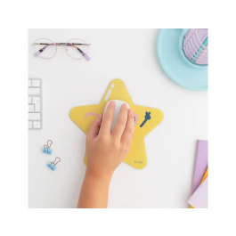 Wondee Alfombrilla de ratón Estrella Antideslizante de Goma 210x210 mm Control Preciso y Cómoda para Gaming y Trabajo