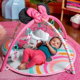 Bright Starts DIS0074451129375 Alfombra de juego Disney Baby Minnie Mouse Forever Besties con música y luces rosa para recién nacidos