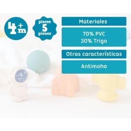 KioKids Set 5 Juguetes Espaciales Antimoho para Baño Bebé +4 Meses Ecológicos
