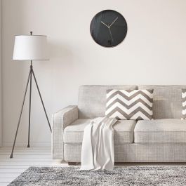 Home Deco Factory Reloj de Pared Negro Lounge 30.5 cm Diámetro