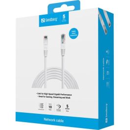 Sandberg Cable de Red UTP Cat6 5m para Conexión de Alta Velocidad - Optimizado para Gigabit Ethernet 10 Gbps en PC, Router, Switch