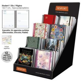 Agenda Escolar (2025-26) Senfort Student Decorada+Lisa Espiral Tapa Pp Con Goma 120X170 D/P Surtido Expositor De 36 Precio: 276.68999941. SKU: B16VBPNGDT