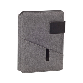 Carchivo Carpeta Portafolios Carchivo Venture DIN A5 con Cuaderno y Soporte Smartphone, Gris