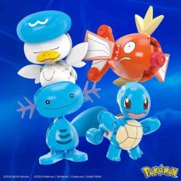 Mega Bloks Equipo De Entrenador De Agua Pokemon JCT42 Mega con Squirtle, Magikarp, Shellder y Quaxly +6 años