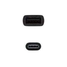 Nanocable 10.01.2400 Cable USB 2.0 a USB-C OTG 15cm 3A Negro 480Mbps