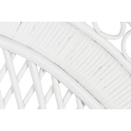 DKD Home Decor Sillón Balines Blanco Ratán 68 x 145.5 x 157 cm