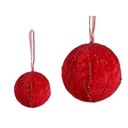 Set 4 Bolas Terciopelo Roja Con Cristal 8Cm Krist+ (48 Unidades) Precio: 412.89000005. SKU: B18WWGX4VH
