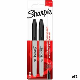 Set de Rotuladores Sharpie Negro 2 Piezas (12 Unidades) Set de Rotuladores Sharpie Negro 2 Piezas (12 Unidades)