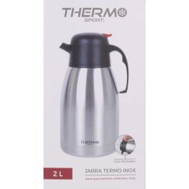 Thermosport Jarra Termo Inox 2 Litros con Pulsador Ø14.5x14x27 cm (6 Unidades)