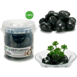 Bote 3Kg Piedra Decorativa Negra Grande Ibergarden 16X14CM (4 Unidades) Precio: 19.59000043. SKU: B1BF5FDRMR