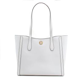 Bolso de Hombro Michael Kors Leida Blanco 34 x 29 x 12 cm Bolso de Hombro Michael Kors Leida Blanco 34 x 29 x 12 cm