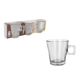Set de 3 Tazas para Café de 8 Cl "Lima Panal" - La Mediterranea (24 Cajas) Precio: 26.68999971. SKU: B1B62BTBBV