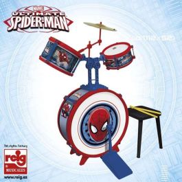 Bateria spiderman 3 elementos c/ banqueta 75x50x54