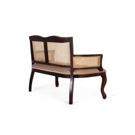 Giner y Colomer Banco de Sofá 2 Plazas Madera de Acacia Nogal Beige