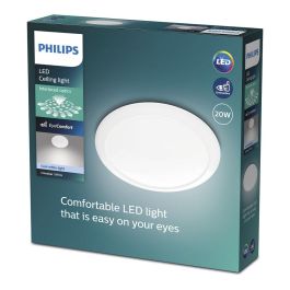 Philips Plafón LED Circular Cinnabar 20W 4000K (Luz Día) 2000 lm Blanco Plástico IP20 Ø40,4x10,6 cm para Techo y Pared