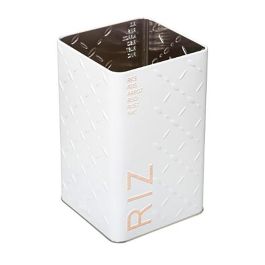 Nature Caja metálica para arroz Scandi nature 1250g - Blanco / beige