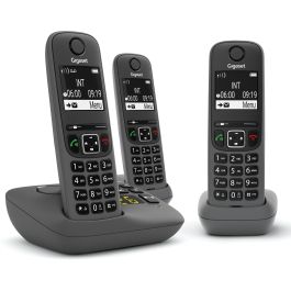 Gigaset AE690A Teléfono DECT/analógico Trio inalámbrico con contestador automático, altavoz e identificador de llamadas antracita Precio: 116.59000012. SKU: B1AT292FR9