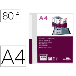 Liderpapel Carpeta 80 Fundas Canguro PP DIN A4 Transparente Portada y Lomo Personalizable Precio: 4.79000038. SKU: B1CP8S6GTX