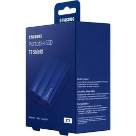 Disco Externo SSD Samsung Portable T7 Shield 2TB/ USB 3.2/ Azul