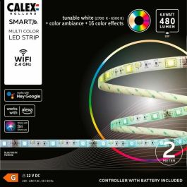 Calex CAL8712879150626 Cinta LED 2M 6.8W RGBCCT con Mando a Distancia