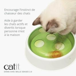 Cat It Juguete para gatos Senses 2.0 Ball Dome autoactivable, con placa giratoria de pelota, estimula el instinto de caza, seguro y sin BPA.