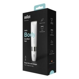 Braun BS1000 Recortadora de Cuerpo Eléctrica Seco Húmedo Multiusos para Hombres y Mujeres, Zonas Delicadas, Blanca