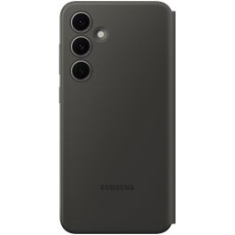 Samsung Funda Cartera Smart View para Galaxy S24 FE Negro con Bolsillo para Tarjetas y Ventana Interactiva