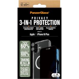 PanzerGlass Protector de Pantalla 3-en-1 Privacy Protection para iPhone 16 Plus