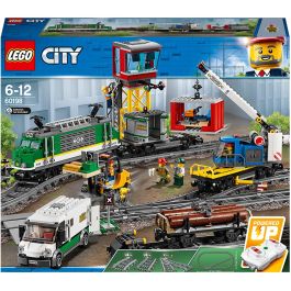 Lego City Tren de Mercancías con Motor y Control Remoto Bluetooth, 6 Minifiguras y Vía Circular - 60198 Precio: 176.89000043. SKU: B1DQHZW2ZL