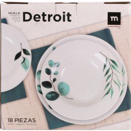 La Mediterranea Vajilla Redonda 18 Piezas Detroit (2 Unidades)