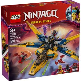 LEGO 71833 Ninjago El Renacer de los Dragones: Super Jet de la Tormenta de Ras y Arin - Set de Construcción con Dron y Minifiguras