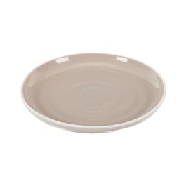 Home Deco Factory Plato Cerámica Beige Bicolor Diámetro 20 cm