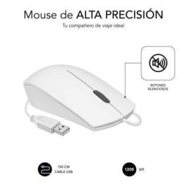 Ratón Subblim Business Silencioso/ Hasta 1200 DPI/ Blanco Ratón Subblim Business Silencioso/ Hasta 1200 DPI/ Blanco