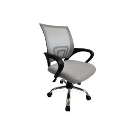 Equip Silla Oficina 651015 Gris Ergonómica Respaldo de Malla Asiento Acolchado Reposabrazos